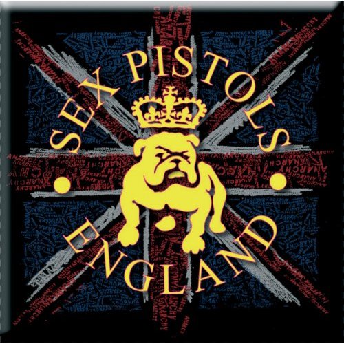 The Sex Pistols Fridge Magnet: Bull Dog & Flag