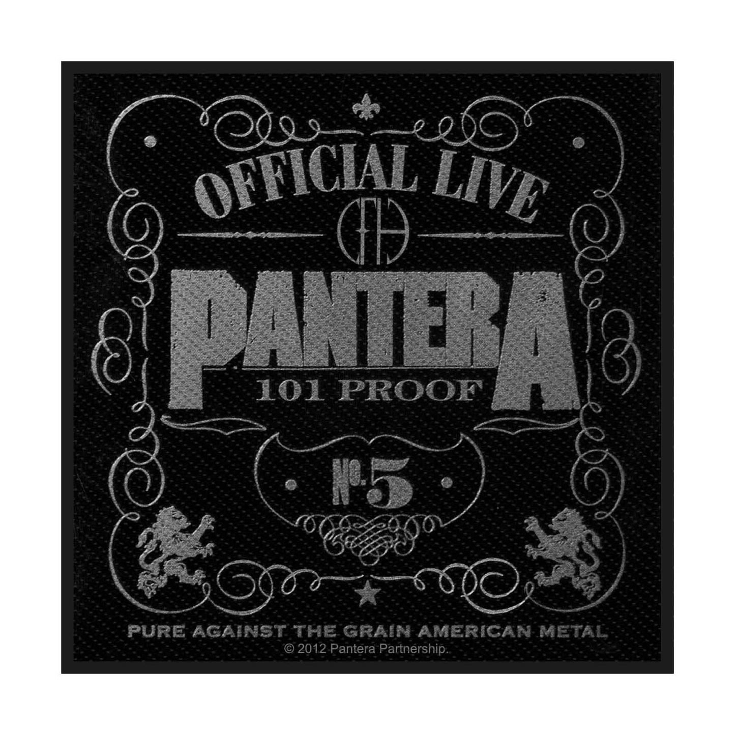 Pantera Standard Patch: 101% Proof (Retail Pack)