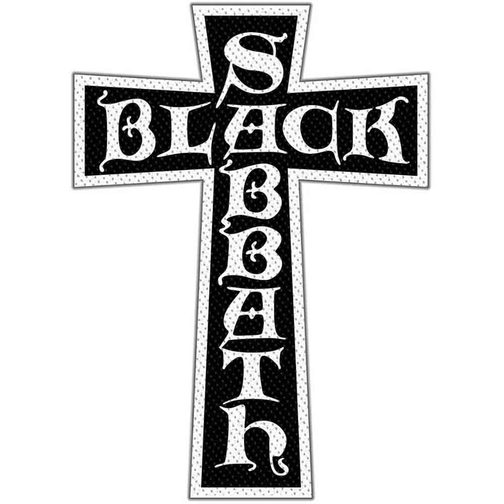 Black Sabbath Standard Woven Patch: Cross Logo Cut Out (Retail Pack)