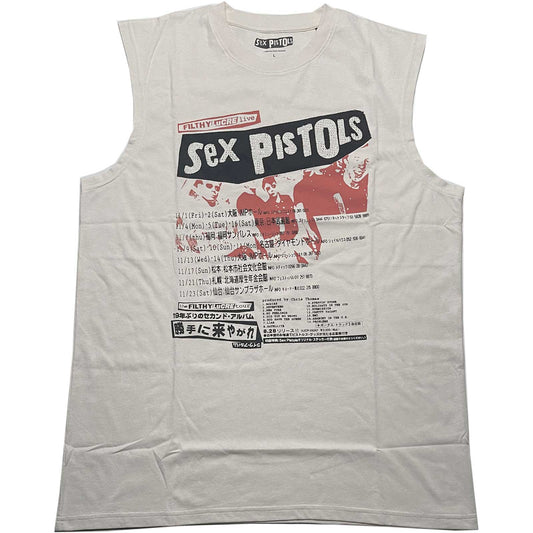 The Sex Pistols Unisex Vest T-Shirt: Filthy Lucre (Embellished)