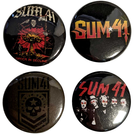 Sum 41 Pin Badge Set: Order In Decline (Ex-Tour)