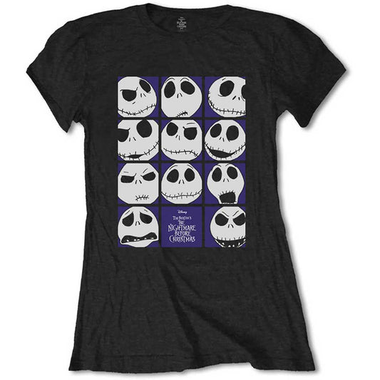 Disney Ladies T-Shirt: The Nightmare Before Christmas Blockheads (X-Large)