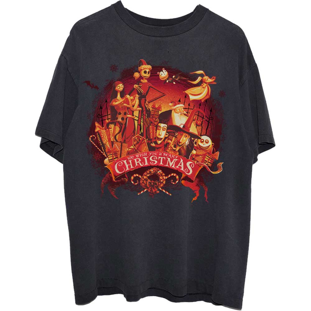 Disney Unisex T-Shirt: The Nightmare Before Christmas We Wish You A Scary Christmas