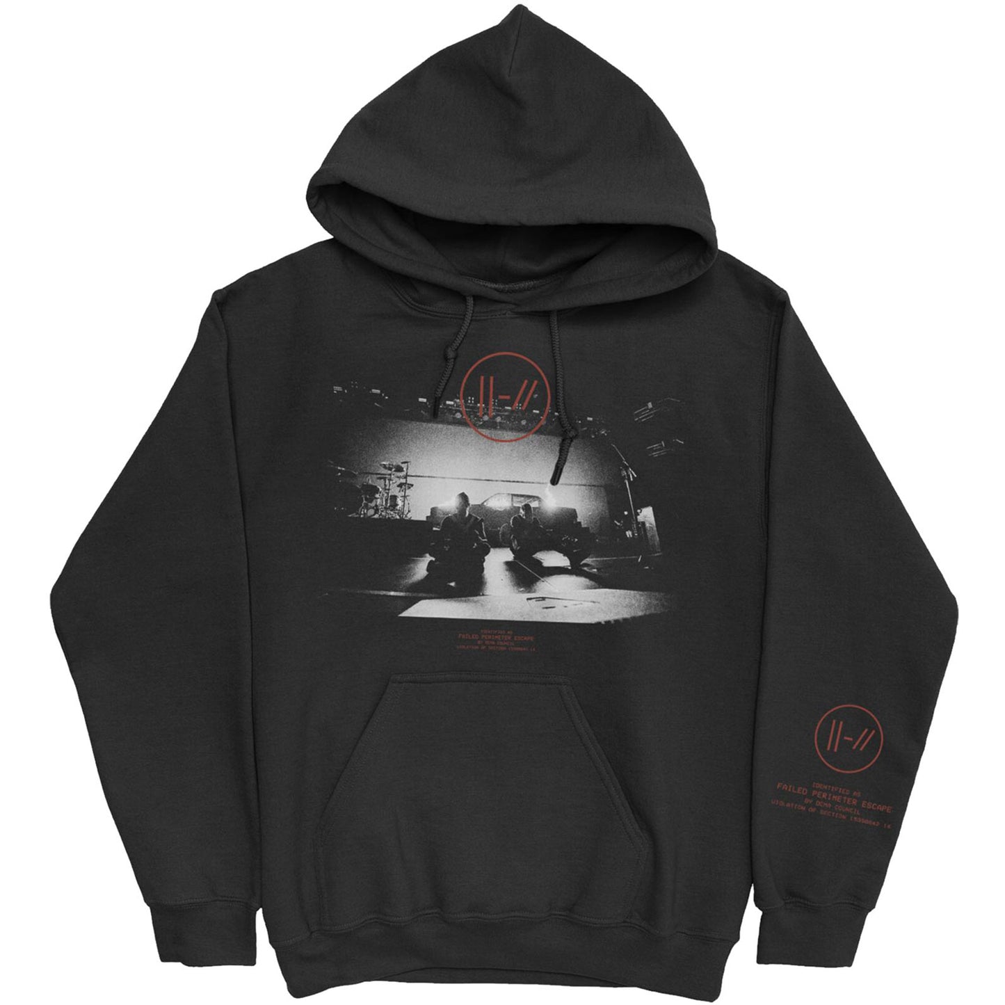 Twenty One Pilots Unisex Pullover Hoodie: Dark Stage (Sleeve Print)