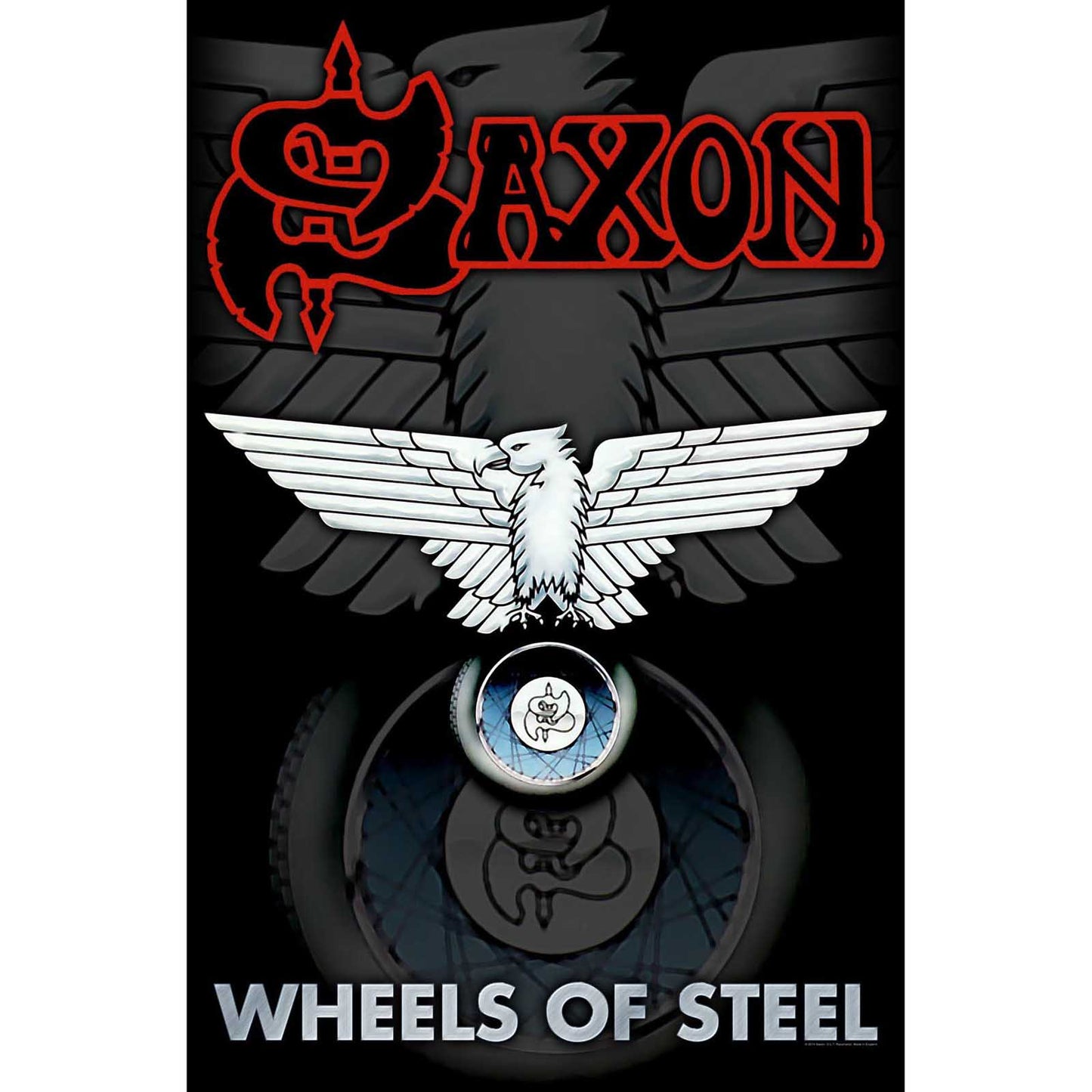 Saxon Textile Poster: Wheels Of Steel