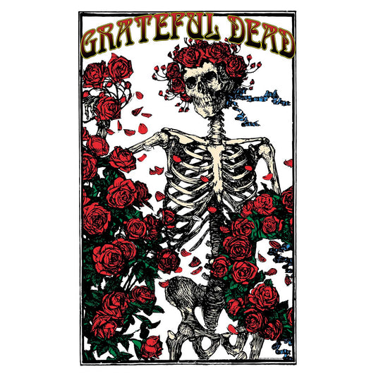 Grateful Dead Textile Poster: Skeleton & Rose