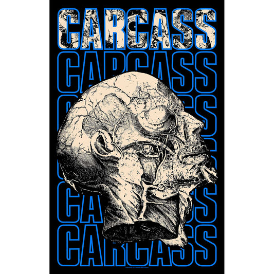 Carcass Textile Poster: Necro Head