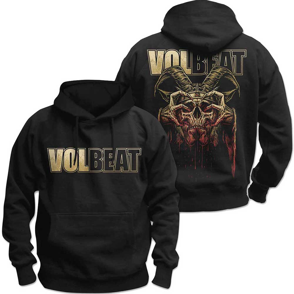 Volbeat Unisex Pullover Hoodie: Bleeding Crown Skull (Back Print)