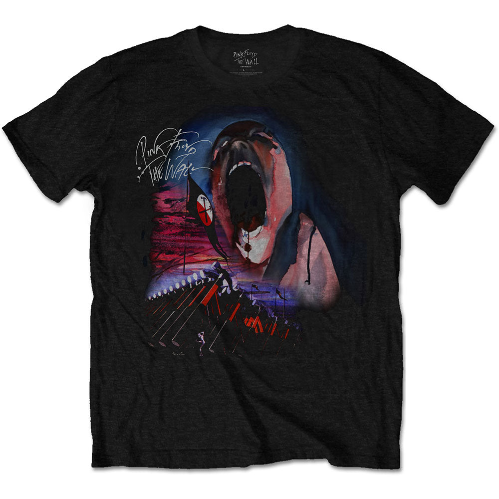 Pink Floyd Unisex T-Shirt: The Wall Scream & Hammers