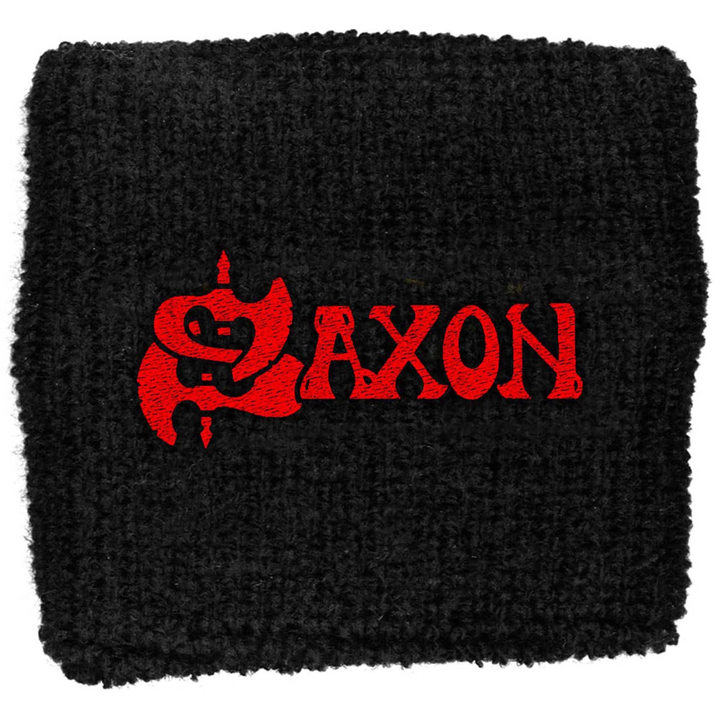 Saxon Fabric Wristband: Red Logo (Loose)