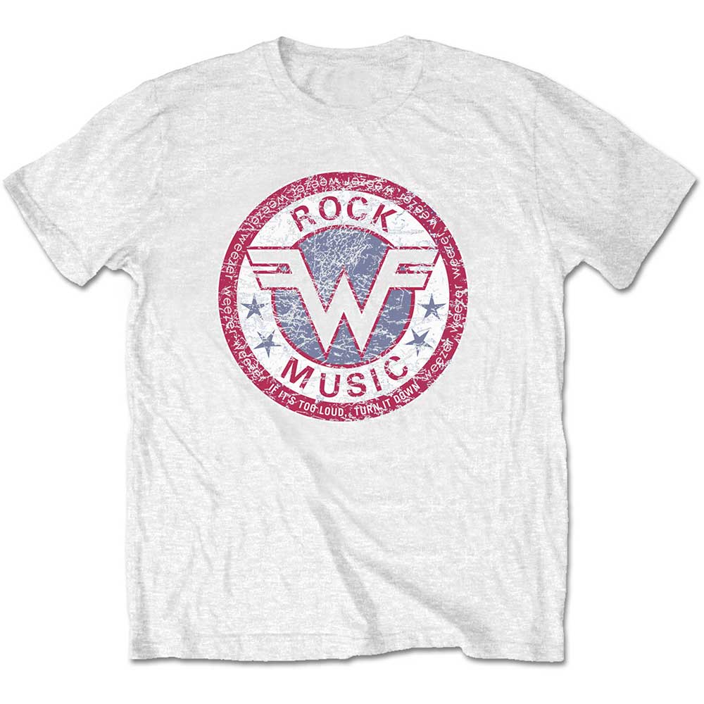 Weezer Unisex T-Shirt: Rock Music (Retail Pack)