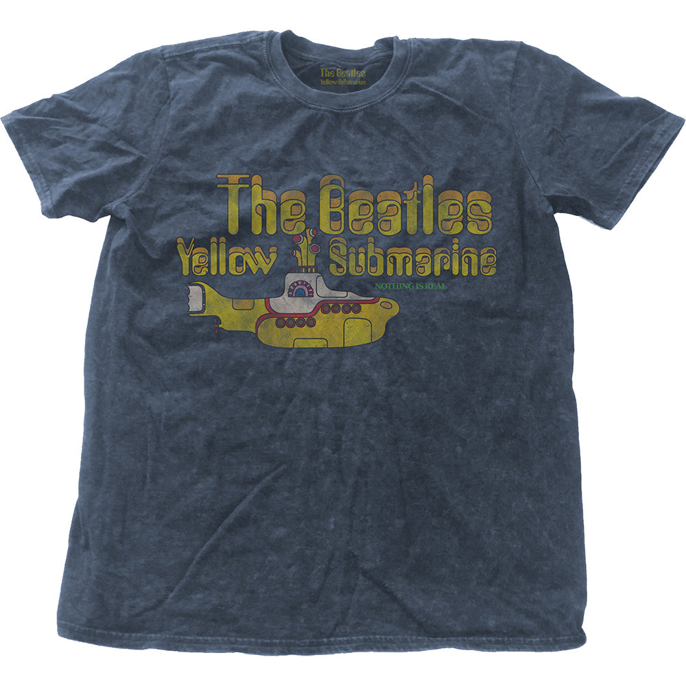 The Beatles Unisex T-Shirt: Yellow Submarine Nothing Is Real (Wash Collection)