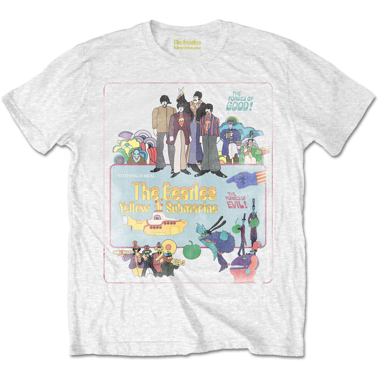 The Beatles Unisex T-Shirt: Yellow Submarine Vintage Movie Poster
