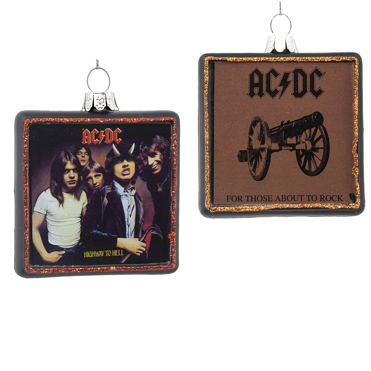 AC/DC Album Cover 3 1/2-Inch Glass Ornament Case